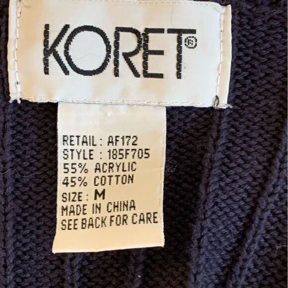 Vintage Koret Striped Cardigan Woman’s size medium old money Classic - Picture 13 of 16